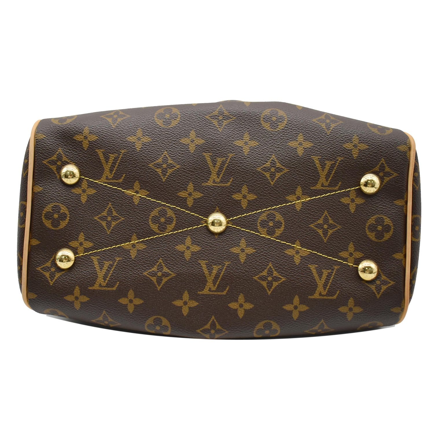 Louis Vuitton Monogram Tivoli PM Leather Fabric Brown 2WAY Shoulder bag 582