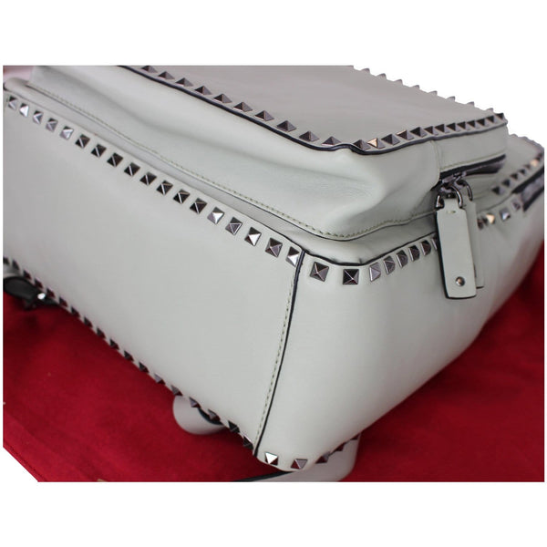 VALENTINO Garavani Rockstud Leather Backpack Light Green