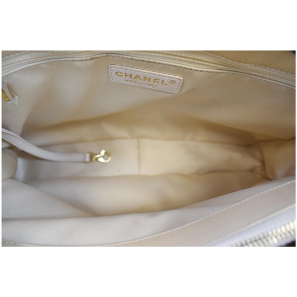 CHANEL Grand Shopping GST Caviar Leather Tote Bag Beige