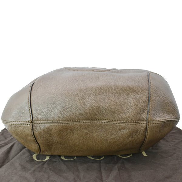 GUCCI Soho Pebbled Calfskin Leather Chain Shoulder Bag Maple Brown 308981