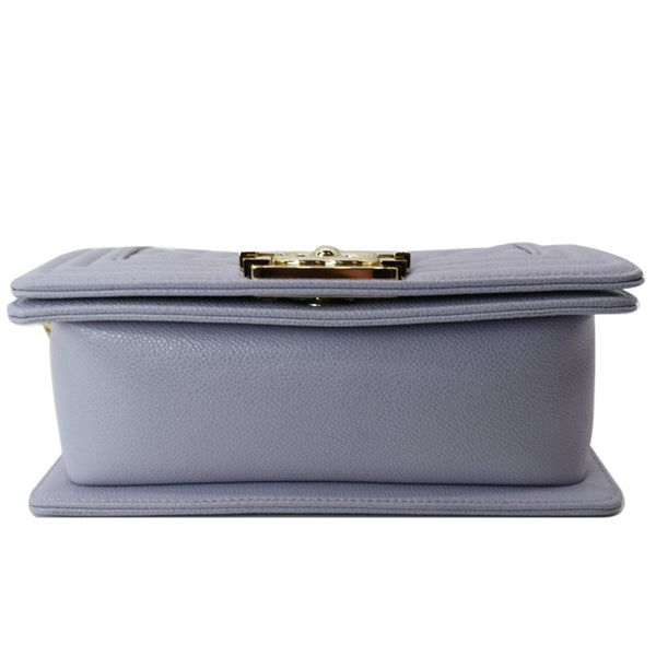 CHANEL CC Boy Small Caviar Leather Shoulder Bag Lavender