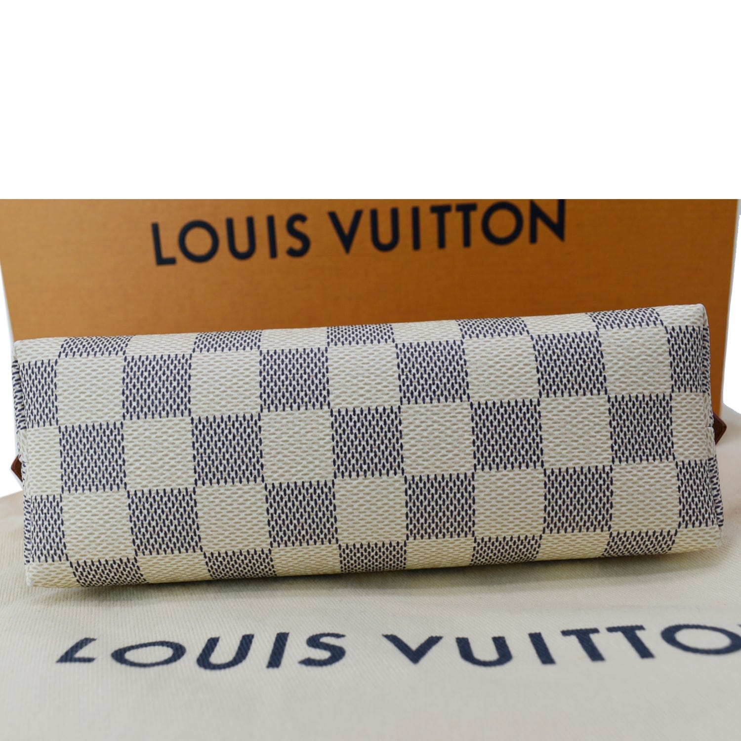 LOUIS VUITTON Damier Azur Cosmetic Pouch White - 10% Off