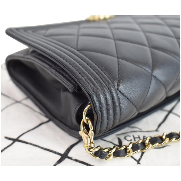 Chanel Boy Woc Lambskin Leather Wallet On Chain Bag - for women
