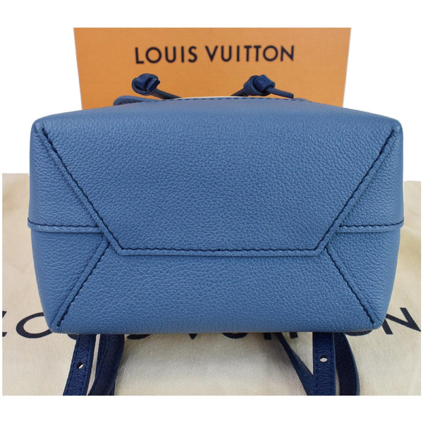 LOUIS VUITTON Lockme Calfskin Leather Backpack Blue/Beige