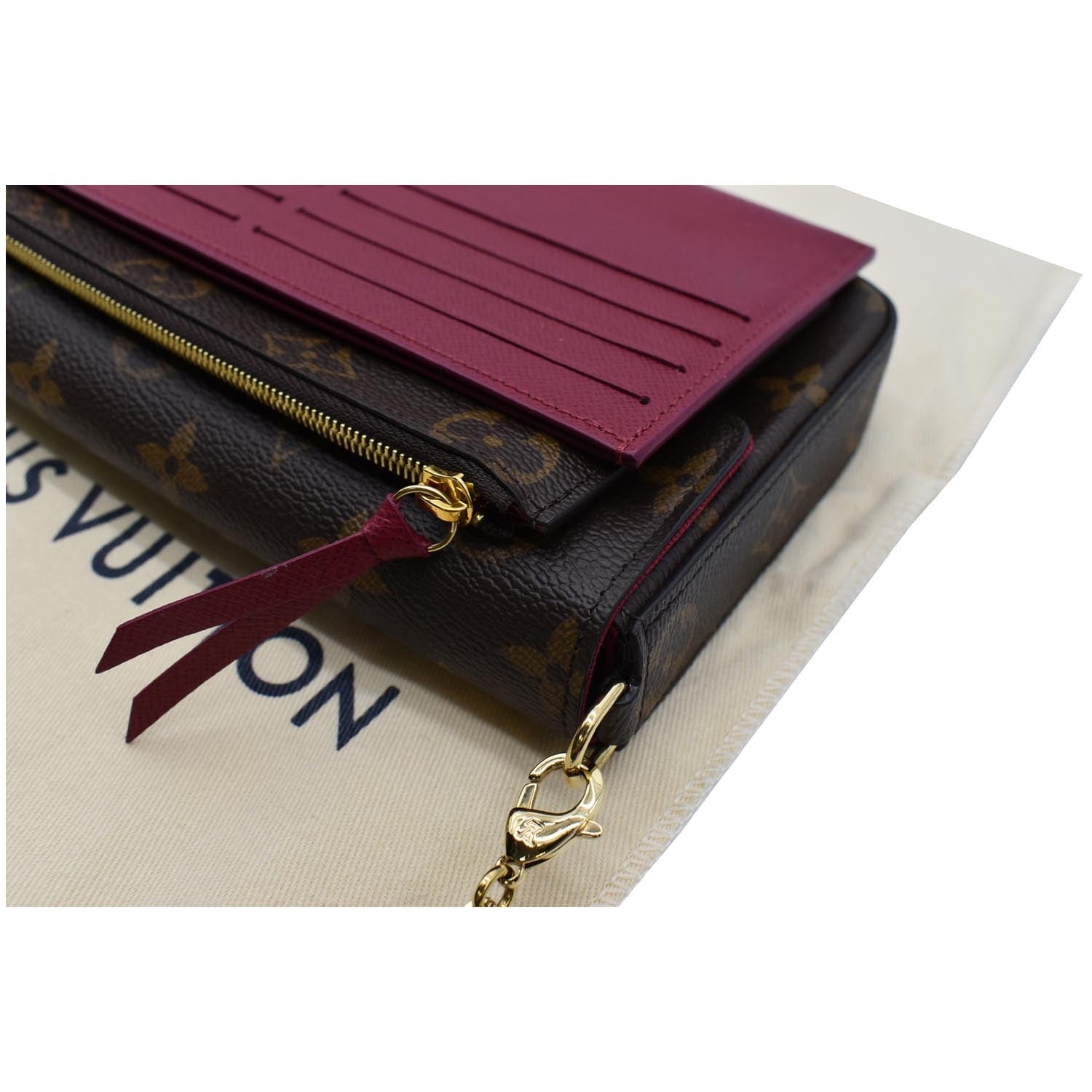 Monogram pochette felicie – burgundy – NATURALLYSTALLION