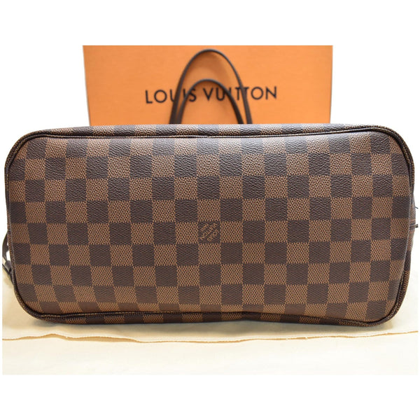 LOUIS VUITTON Neverfull MM Damier Ebene Tote Shoulder Bag Brown