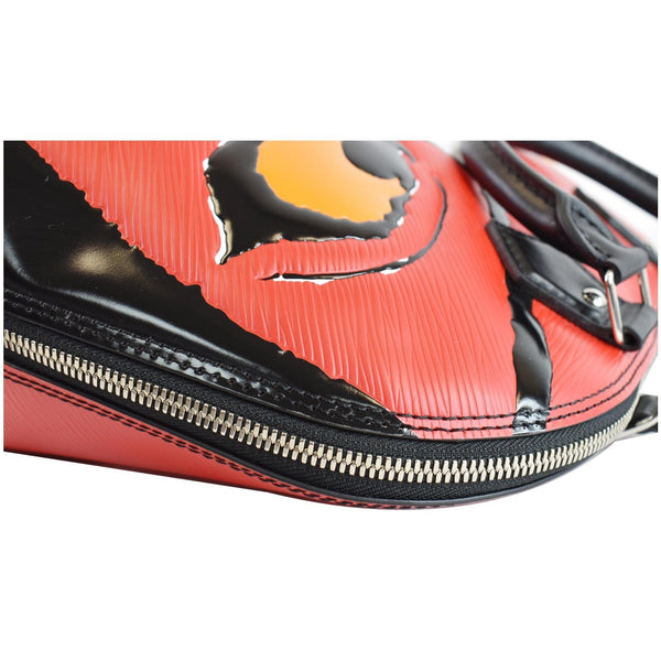 LOUIS VUITTON Kabuki Alma Epi Leather Satchel Bag Red