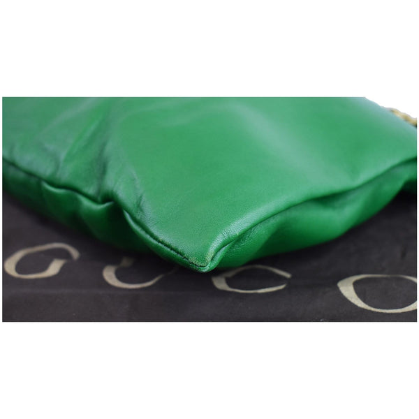 GUCCI 1970 Medium Leather Shoulder Bag Green 290682