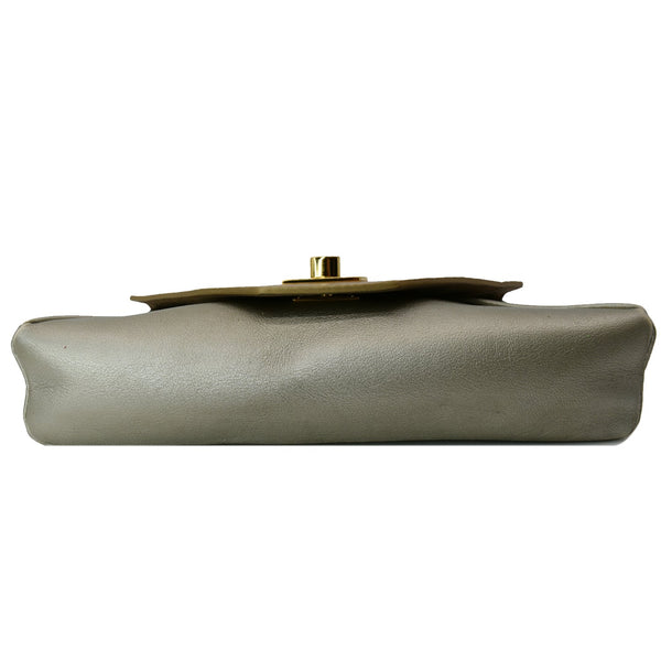 LOUIS VUITTON Love Note Metallic Calfskin Chain Shoulder Bag Gold Silver