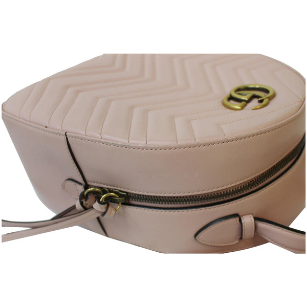 GUCCI GG Marmont Rucksack Chevron Leather Backpack Bag Pink 476671 - Final Sale