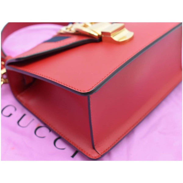 Gucci Sylvie Mini Leather Shoulder handbag - red color