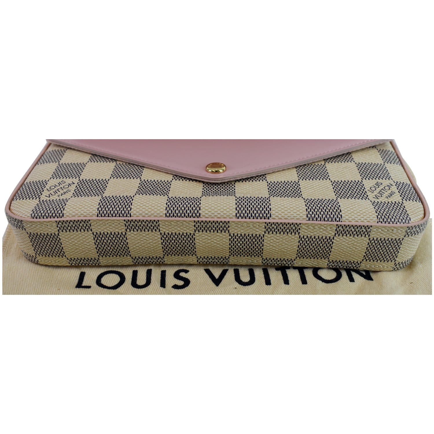 Louis Vuitton Damier Azur Felicie Pochette Wallet on Chain w/Pouch