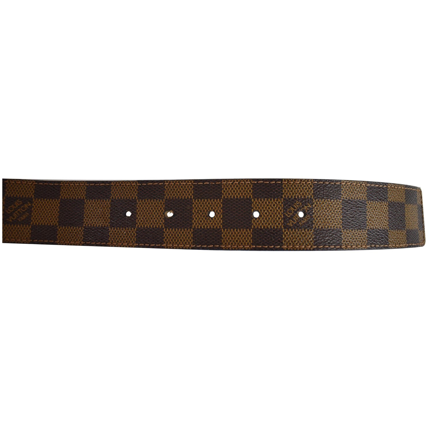 Louis Vuitton Belt Initiales Damier Ebene Canvas/Leather Brown