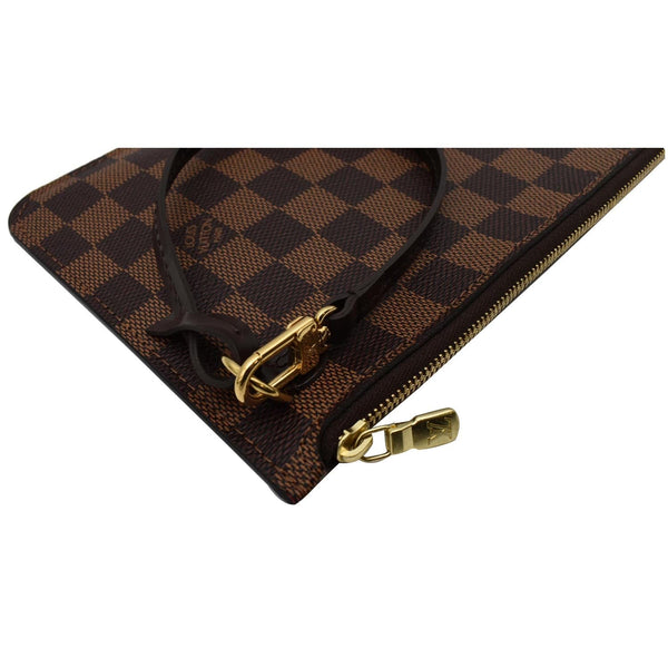 LOUIS VUITTON Pochette Wristlet Pouch Damier Ebene Neverfull MM Brown