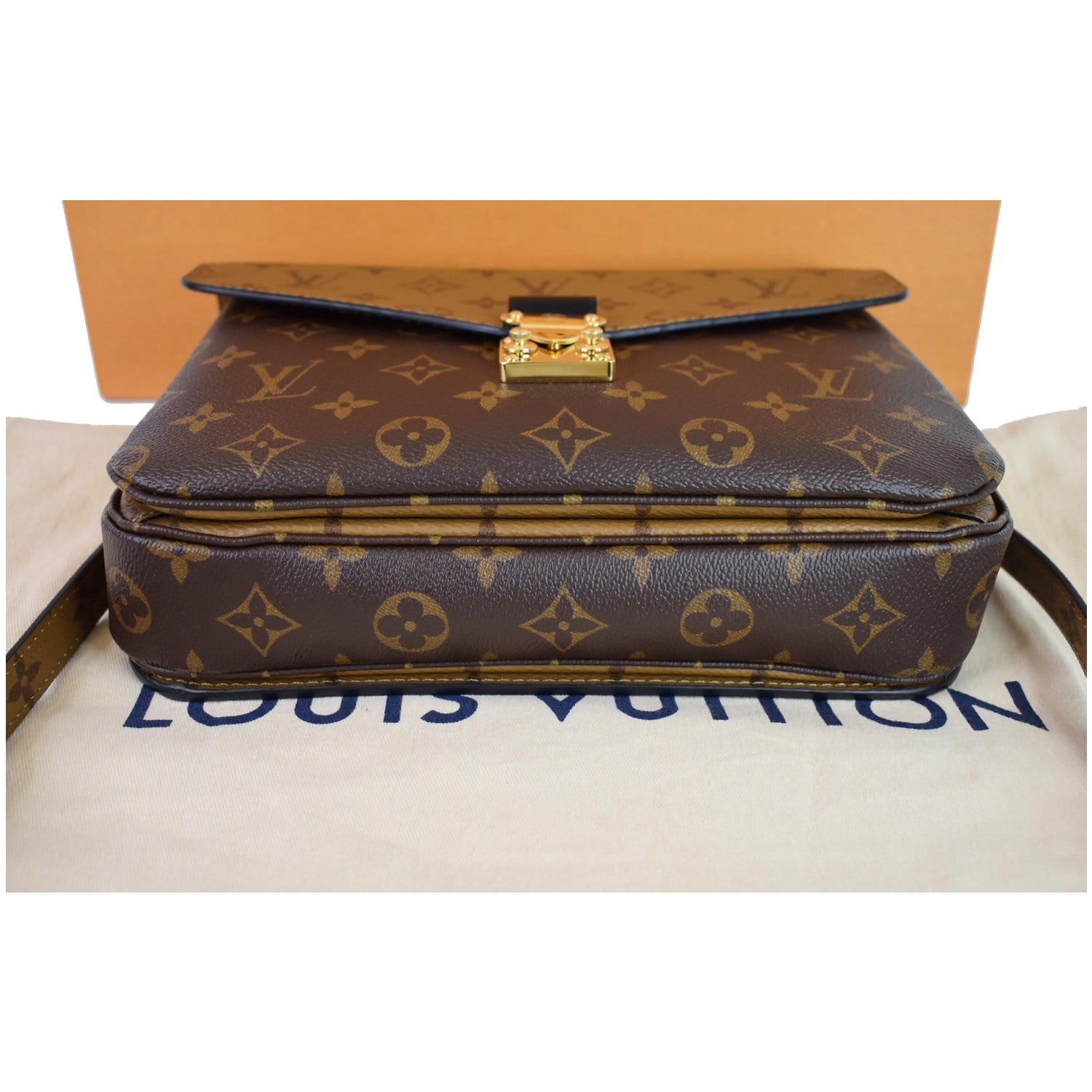 Louis+Vuitton+Pochette+Metis+Crossbody+Brown+Canvas for sale online