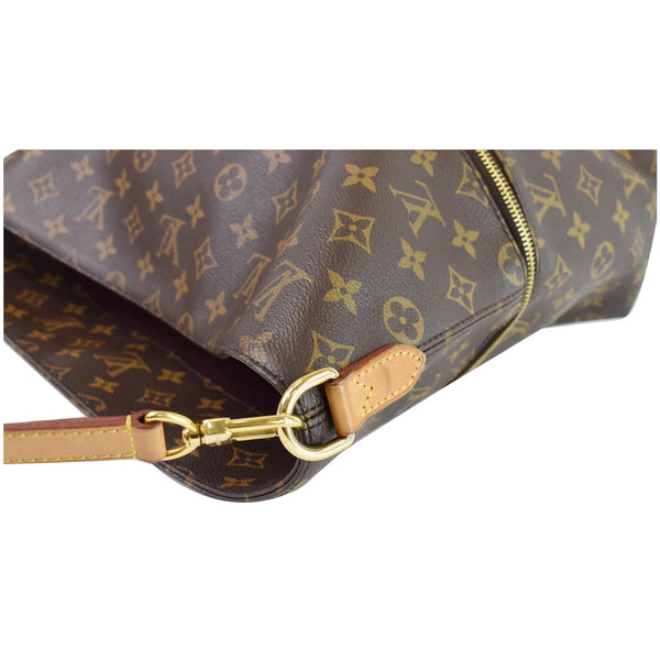 Louis Vuitton Melie Monogram Canvas Hobo Shoulder Bag - corner close
