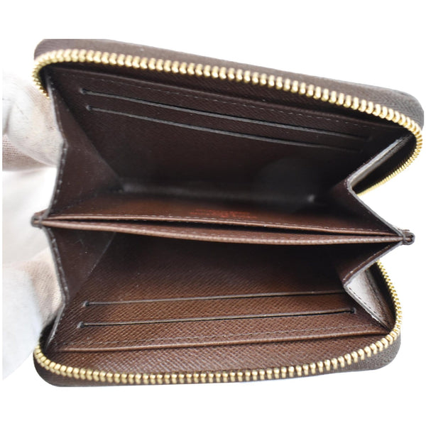 LOUIS VUITTON Damier Ebene Zippy Coin Purse Brown