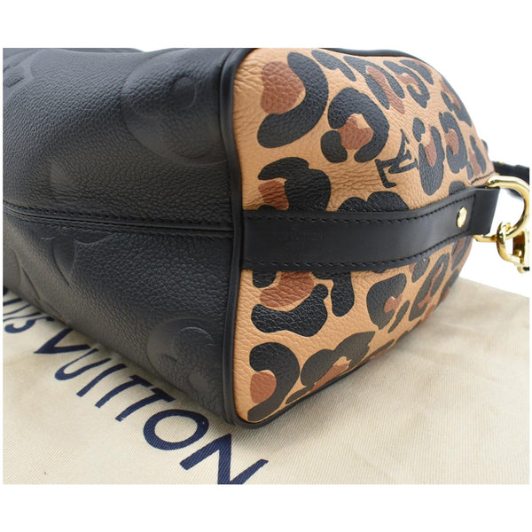 LOUIS VUITTON Speedy 25 Wild At Heart Leather Shoulder Bag Black