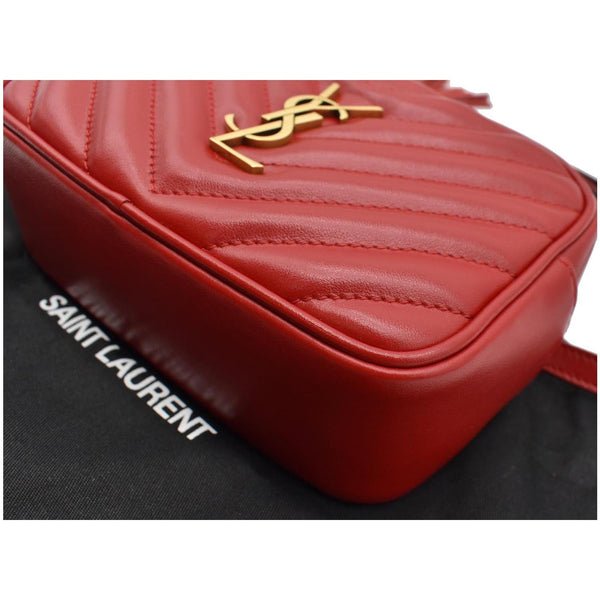 Yves Saint Laurent Lou Chevron Leather Belt Bag Red - DDH