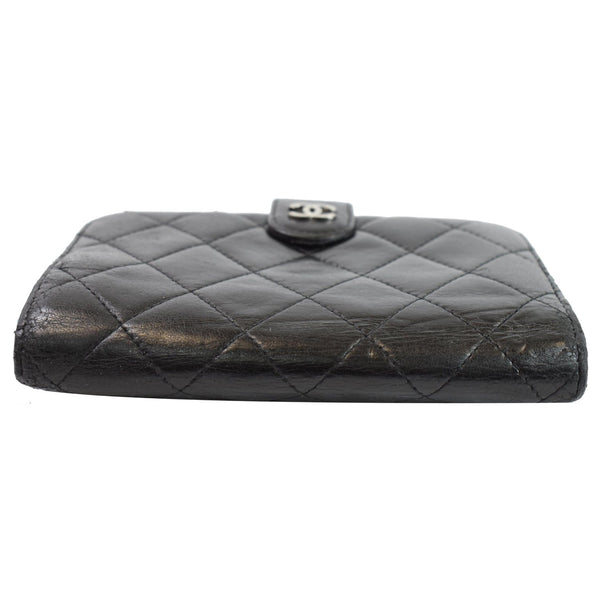 Chanel CC Lambskin Leather Bifold Wallet used codition 