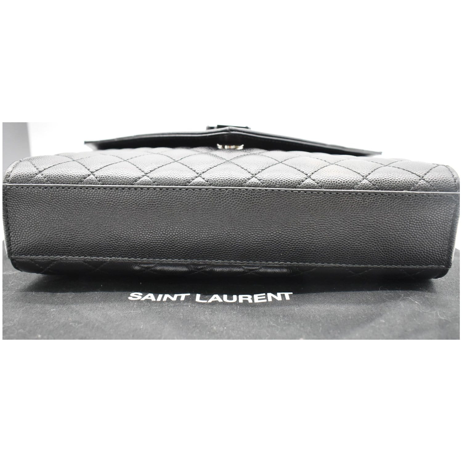 Saint Laurent Black Matelasse Triquilt Medium Monogram Envelope Chain Bag, myGemma, SE