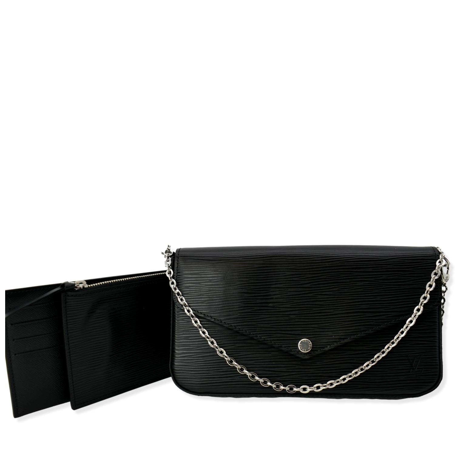 Louis Vuitton, Bags, Louis Vuitton Felicia Pochette All Black Clutch