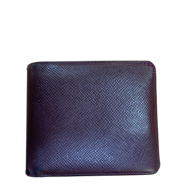 Louis Vuitton Multiple Acajou Taiga Leather Wallet 