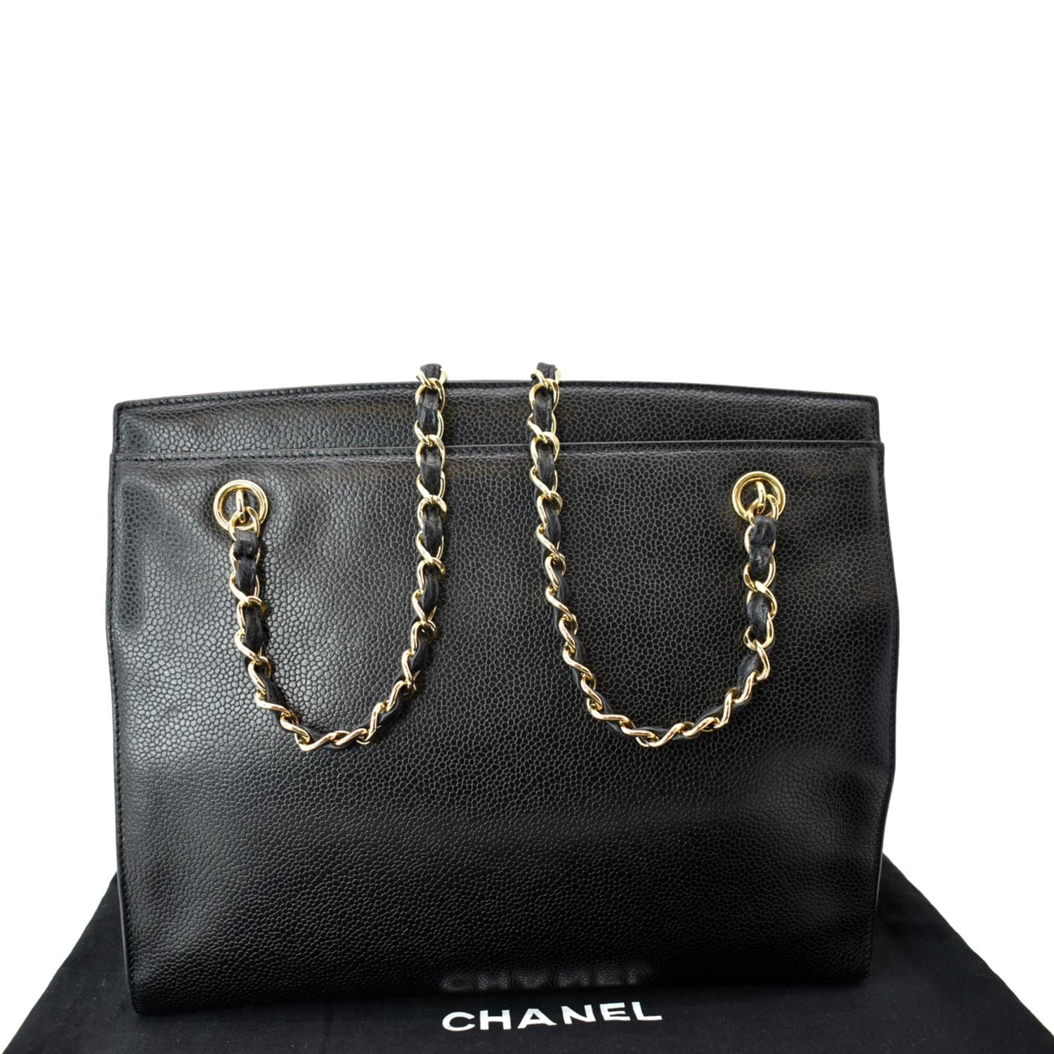 Chanel Vintage Black Caviar Lambskin Tote Style Handbag – Amarcord Vintage  Fashion