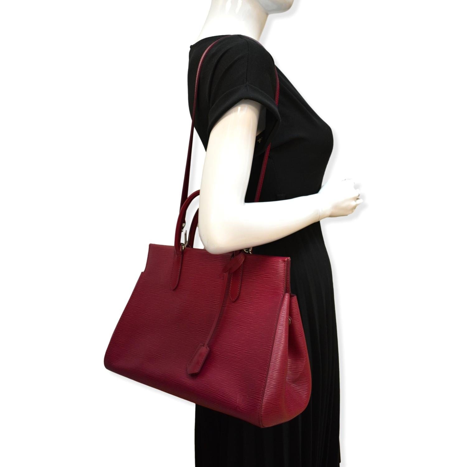 Marly vintage cloth handbag Louis Vuitton Brown in Cloth - 35844815