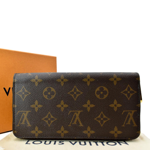 LOUIS VUITTON Monogram Canvas Zippy Long Wallet Brown