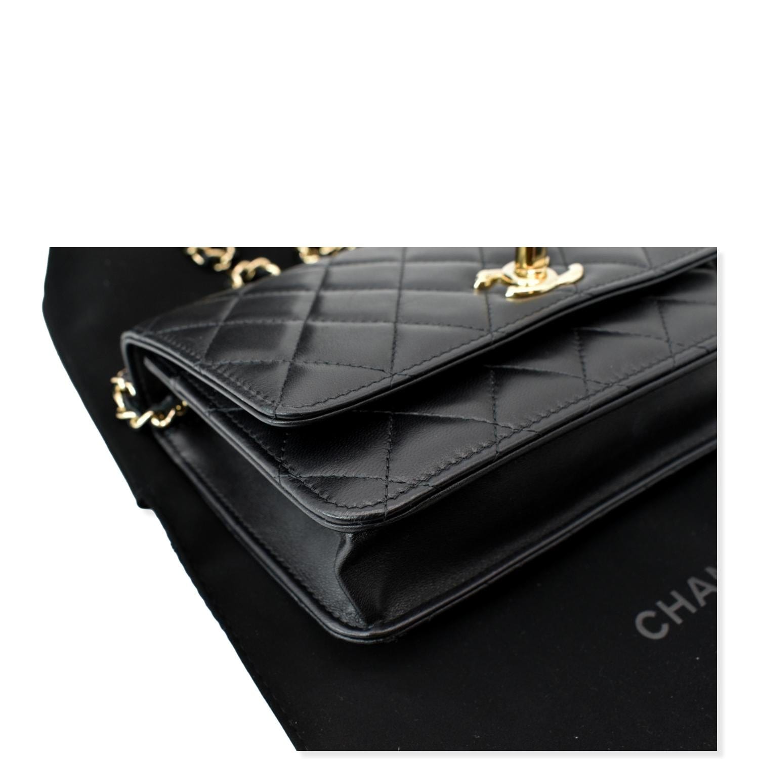 chanel purse strap leather