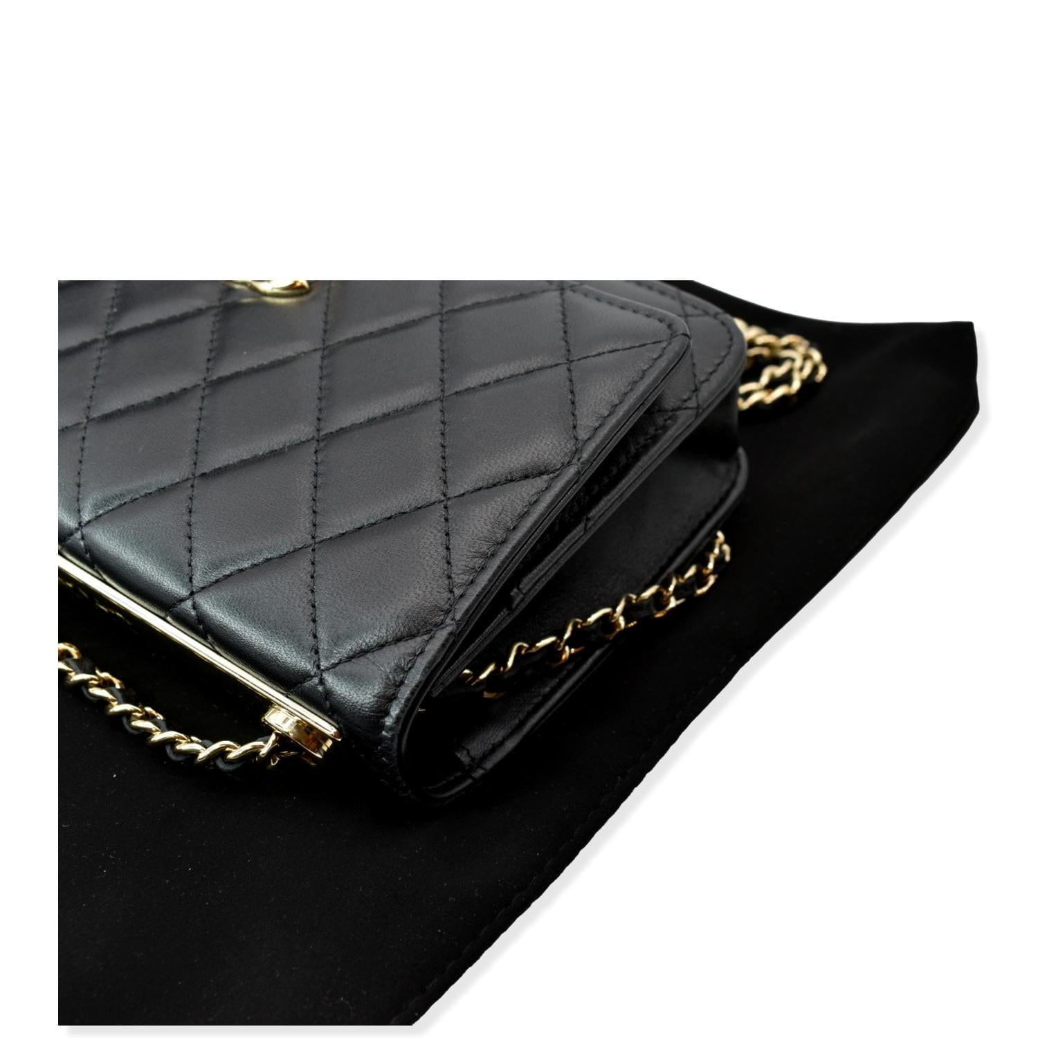 Chanel So Black Chevron Lambskin Jumbo Classic Double Flap Bag