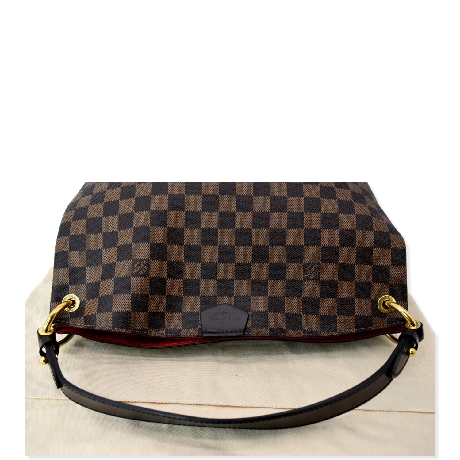 Louis+Vuitton+Graceful+Shoulder+Bag+PM+Brown%2FBlack+Canvas for