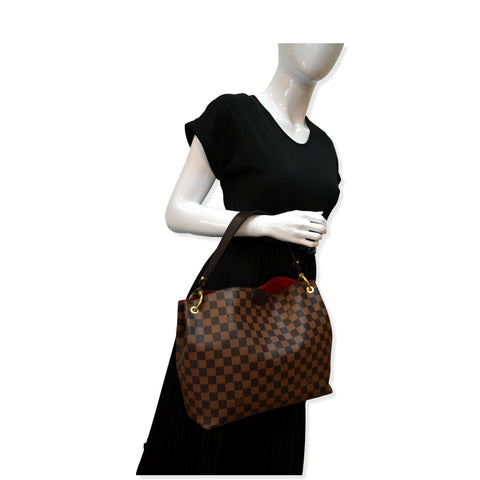 LOUIS VUITTON Graceful PM Damier Ebene Shoulder Bag Brown