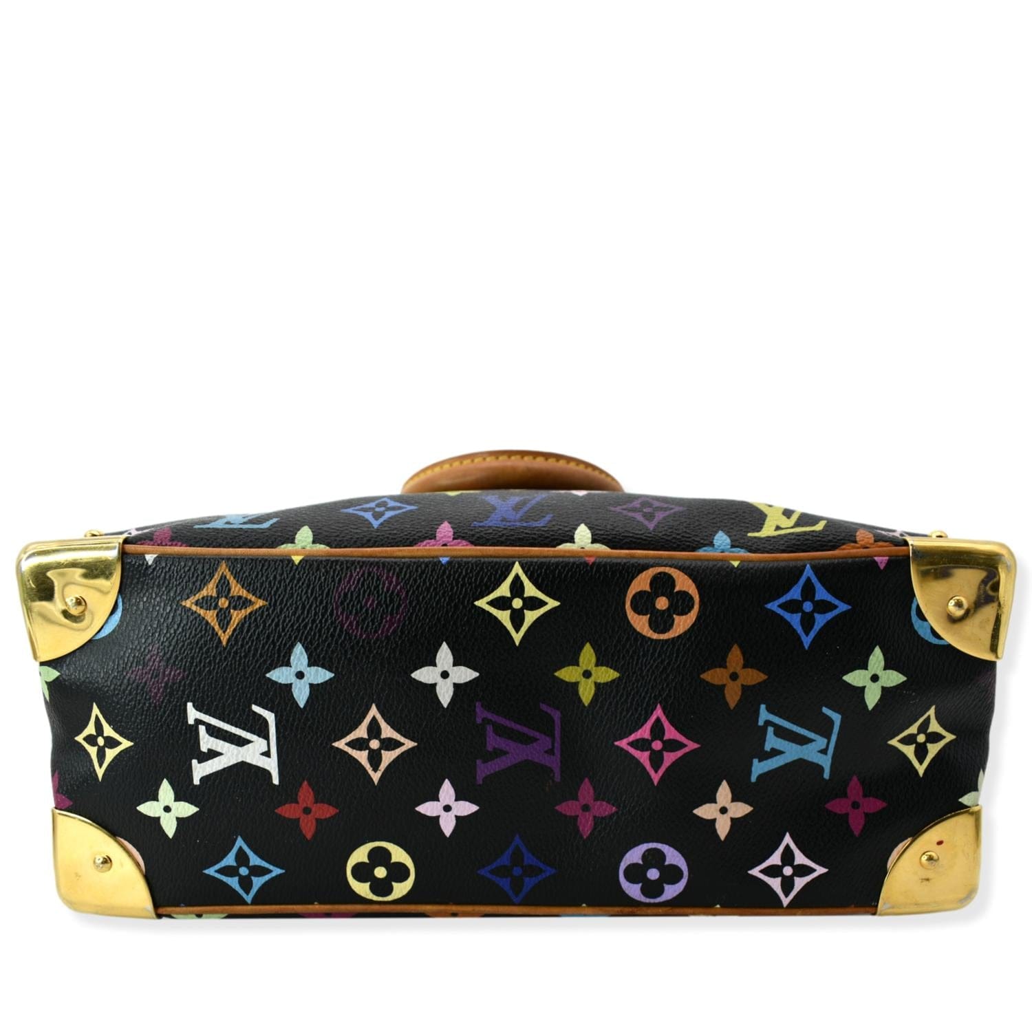 Louis Vuitton Monogram Multicolor Trouville Hand Bag Black M92662 LV F8806