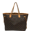LOUIS VUITTON Neverfull GM Monogram Canvas Tote Bag Brown