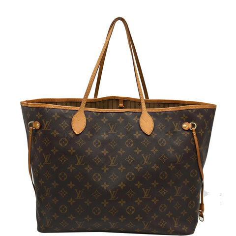 LOUIS VUITTON Neverfull GM Monogram Canvas Tote Bag Brown