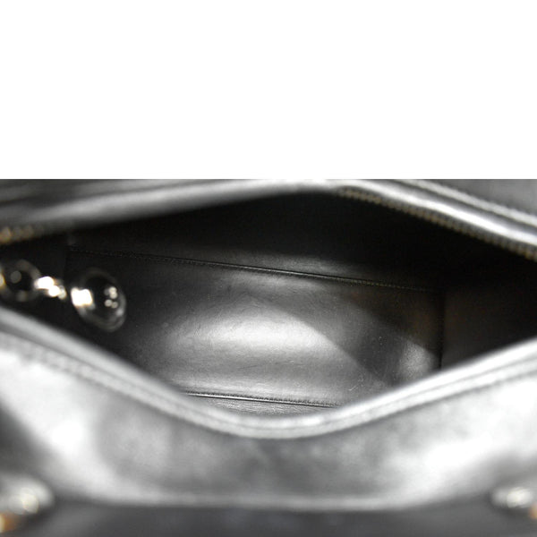 CHRISTIAN DIOR Lady Dior Embroidered Calfskin Shoulder Bag Black