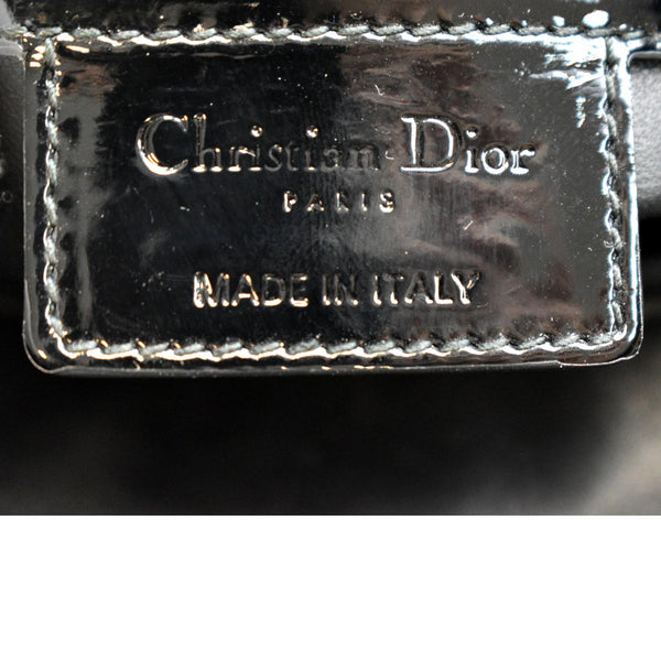 CHRISTIAN DIOR Lady Dior Embroidered Calfskin Shoulder Bag Black