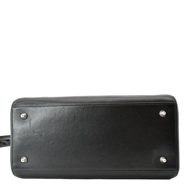 CHRISTIAN DIOR Lady Dior Embroidered Calfskin Shoulder Bag Black