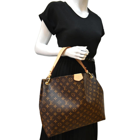 LOUIS VUITTON Graceful MM Monogram Canvas Shoulder Bag Brown