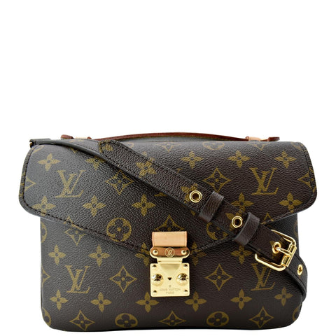 LOUIS VUITTON Metis Pochette Monogram Canvas Crossbody Bag Brown