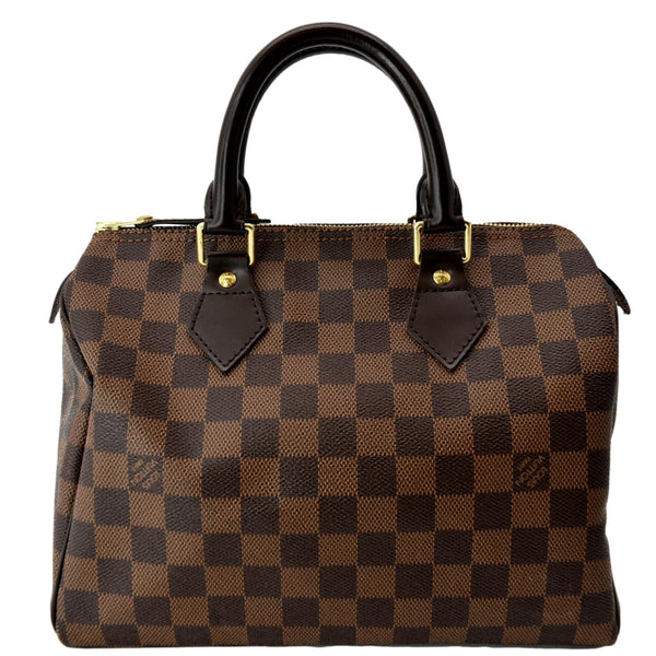 LOUIS VUITTON Speedy 25 Damier Ebene Shoulder Bag Brown
