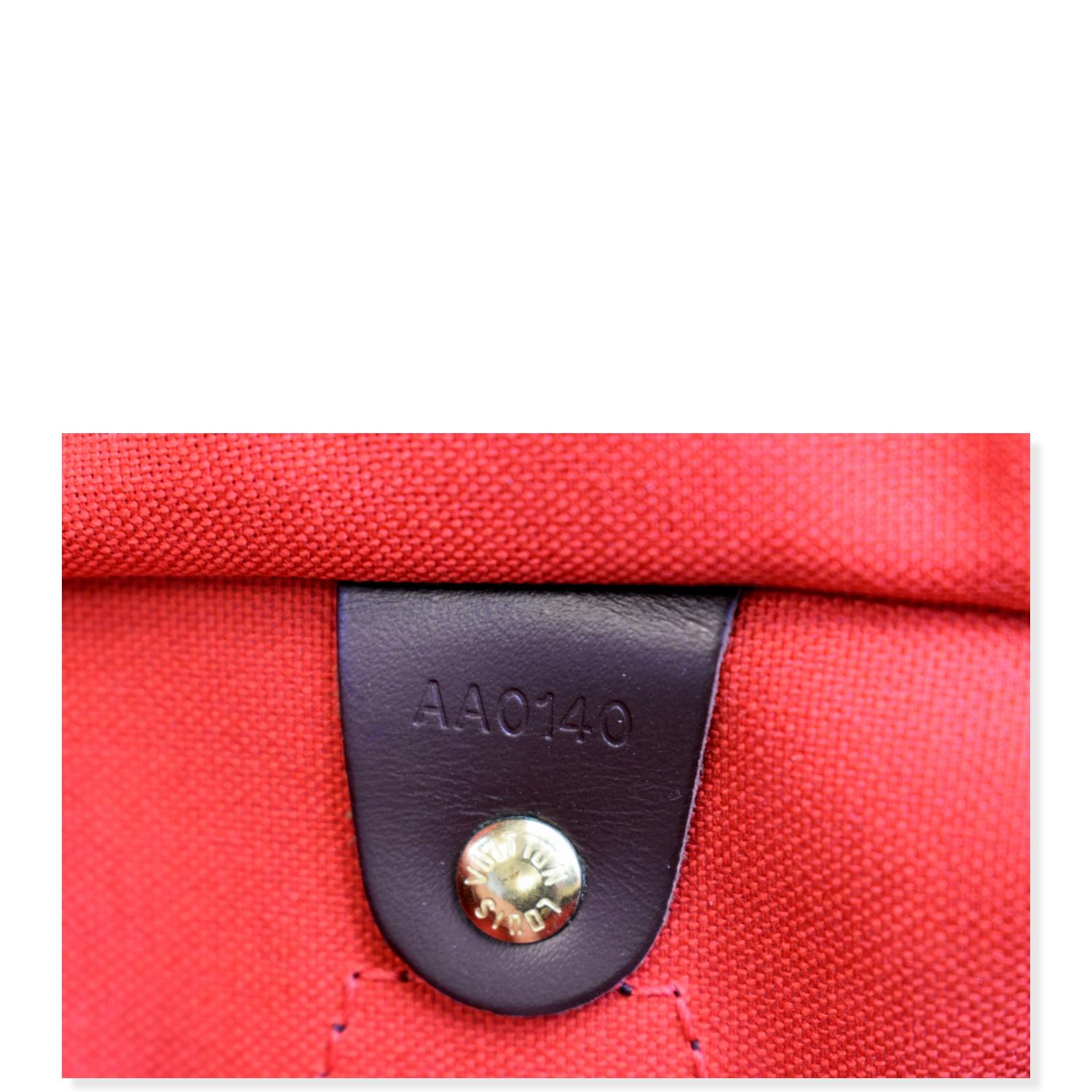 Louis Vuitton Damier Ebene Red Speedy Bandouliere 25 - A World Of