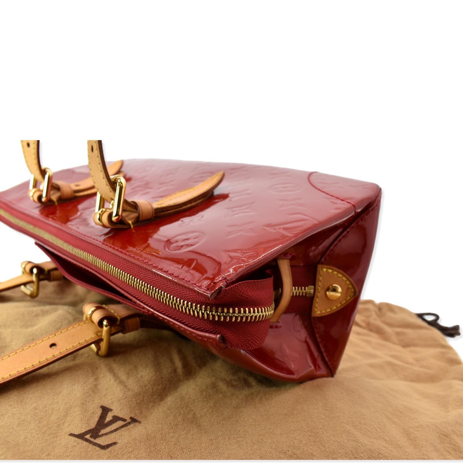 Louis Vuitton Pomme D'Amour Monogram Vernis Brentwood Tote Bag - Yoogi's  Closet