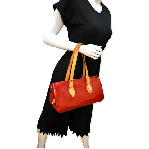 LOUIS VUITTON Rosewood Monogram Vernis Shoulder Bag Pomme D Amour