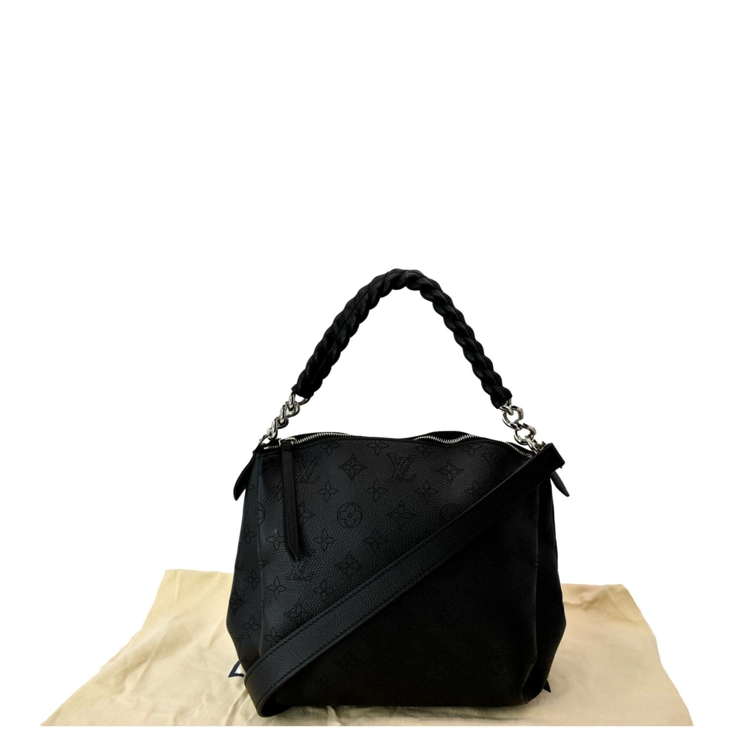 Vuitton BNIB Raffia Shoulder Bag Black - Vintage Lux