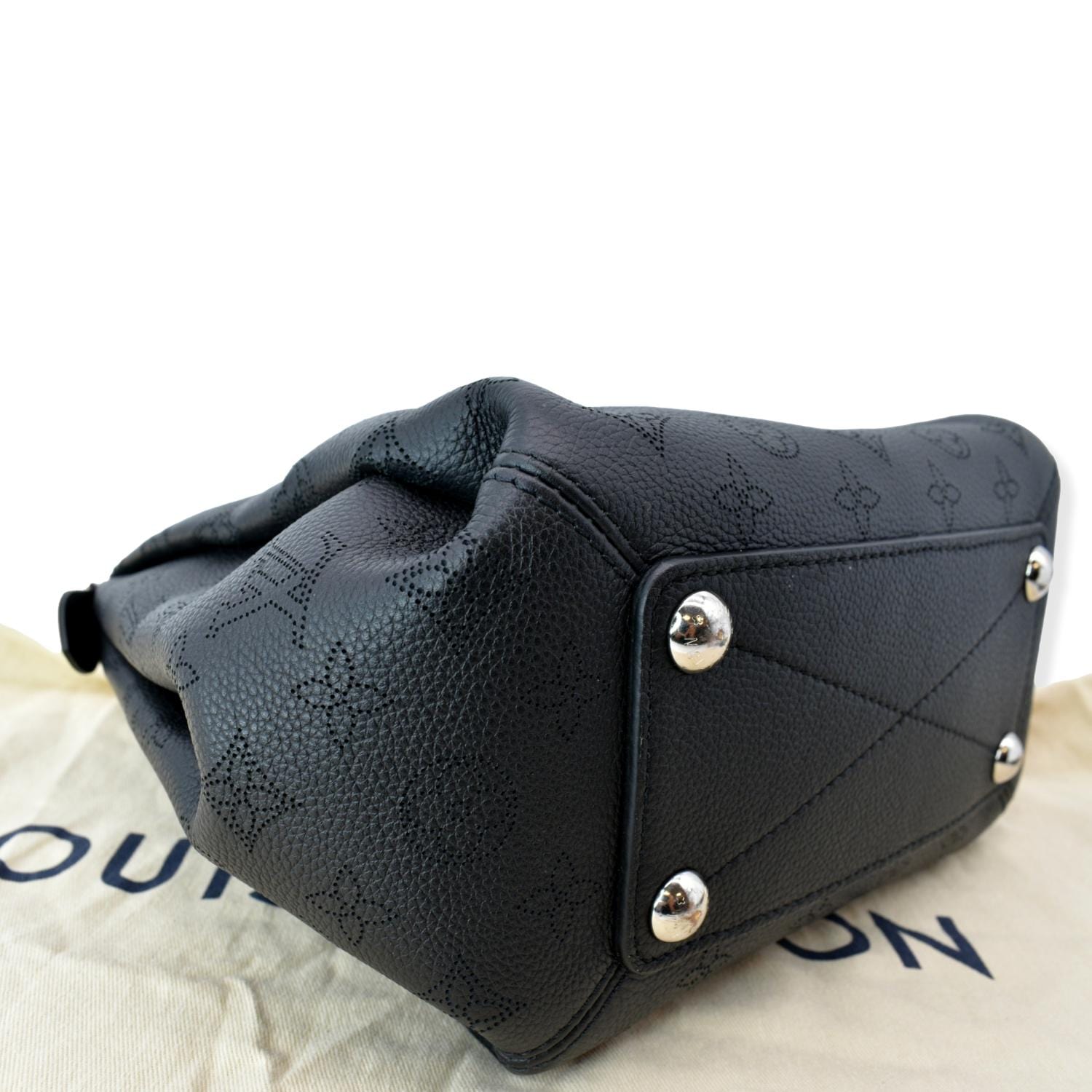 LOUIS VUITTON black Mahina leather BABYLONE CHAIN BB Shoulder Bag at 1stDibs