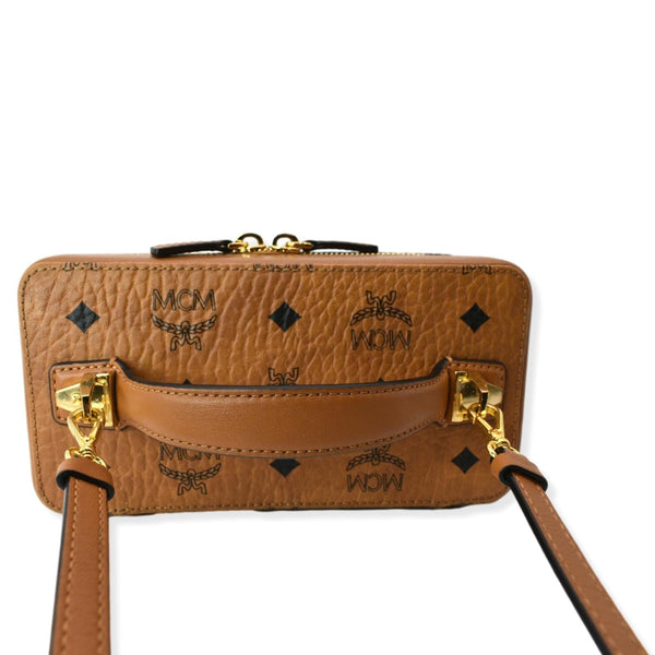 MCM Rockstar Monogram Visetos Vanity Case Cognac