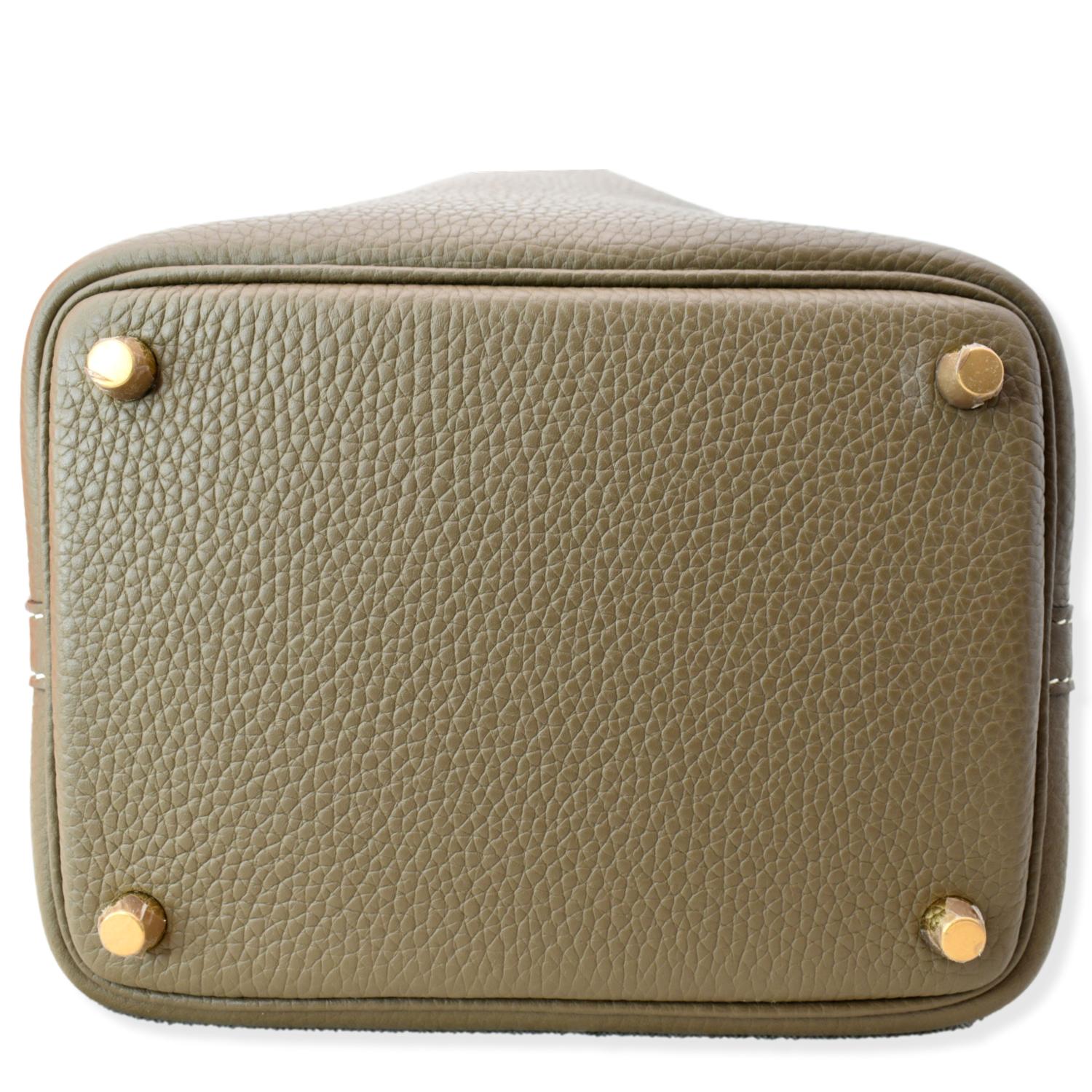 Hermes Ebene Taurillon Clemence Leather Picotin Lock 18 Bag PHW For Sale at  1stDibs